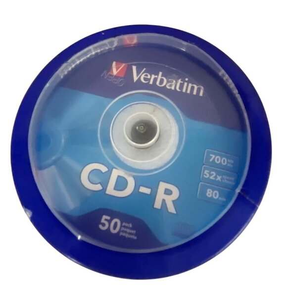 Verbatim 48-Pack CD-R Discs 700MB 52X 80 Min Digital Storage Media New - Picture 2 of 4